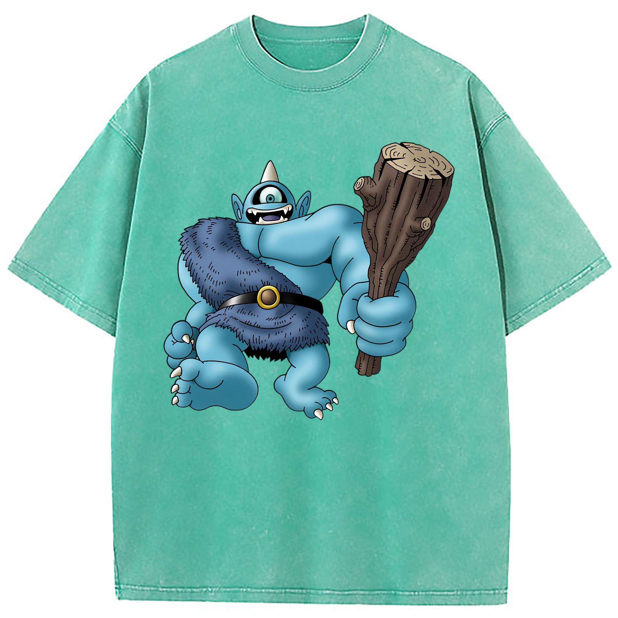 （画像用） ドラゴンクエスト Doragon Kuesuto Dragon Quest 綿100% ヴィンテージ風 半袖Tシャツ（フロントプリント）
